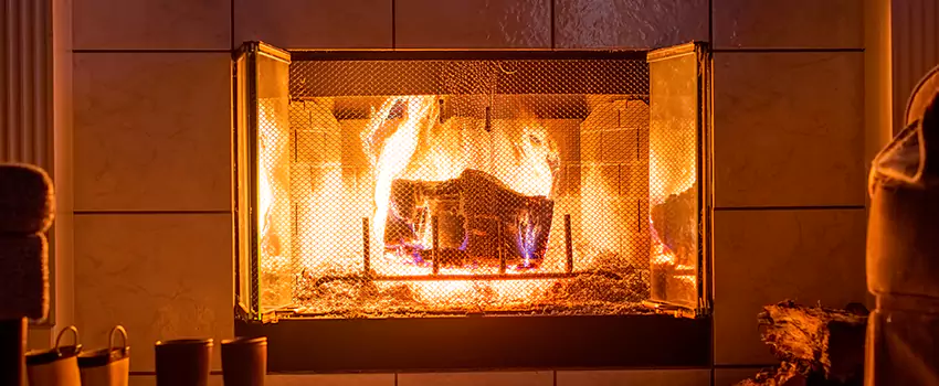 Mendota Hearth Landscape Fireplace Installation in Yukon, Oklahoma