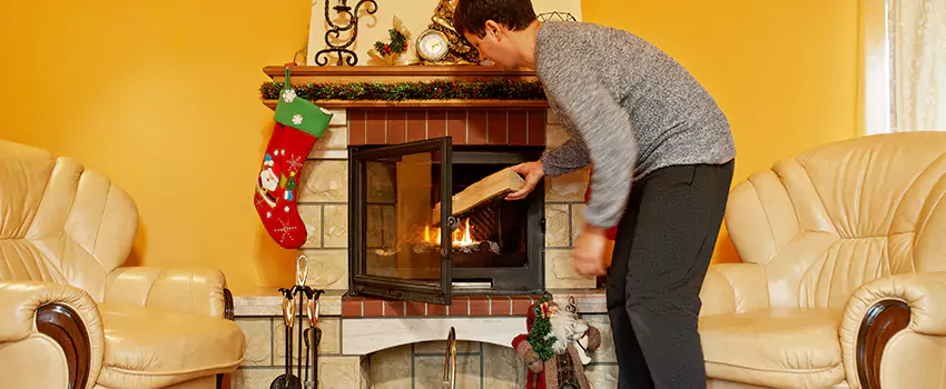 Rusted Metal Fireplace Restoration in Yukon, Oklahoma